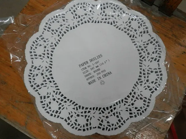 10 5 дюймов белая кружевная бумага Doily хороший цветок резка торт подставка в виде