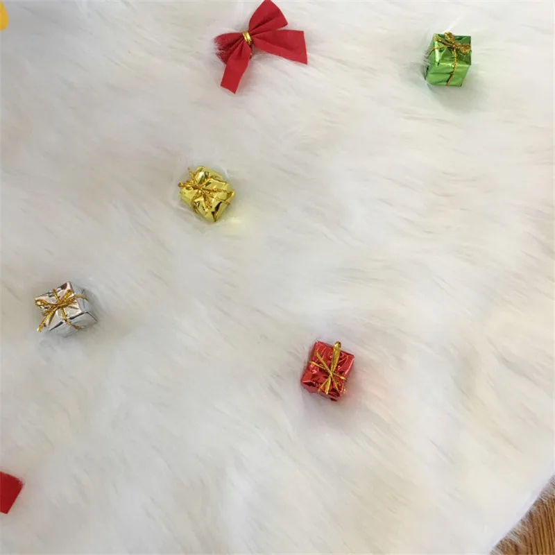

Plush White Christmas Tree Skirts Fur Carpet Merry Christmas Decoration Home Noel Natal Tree Skirts New Year Decoration 78 cm