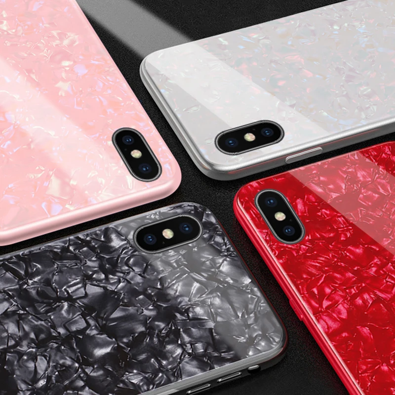 Блестящий чехол из закаленного стекла для Iphone X Xs Max Xr 8 7 6 6s Plus Apple I Phone 8plus 10S