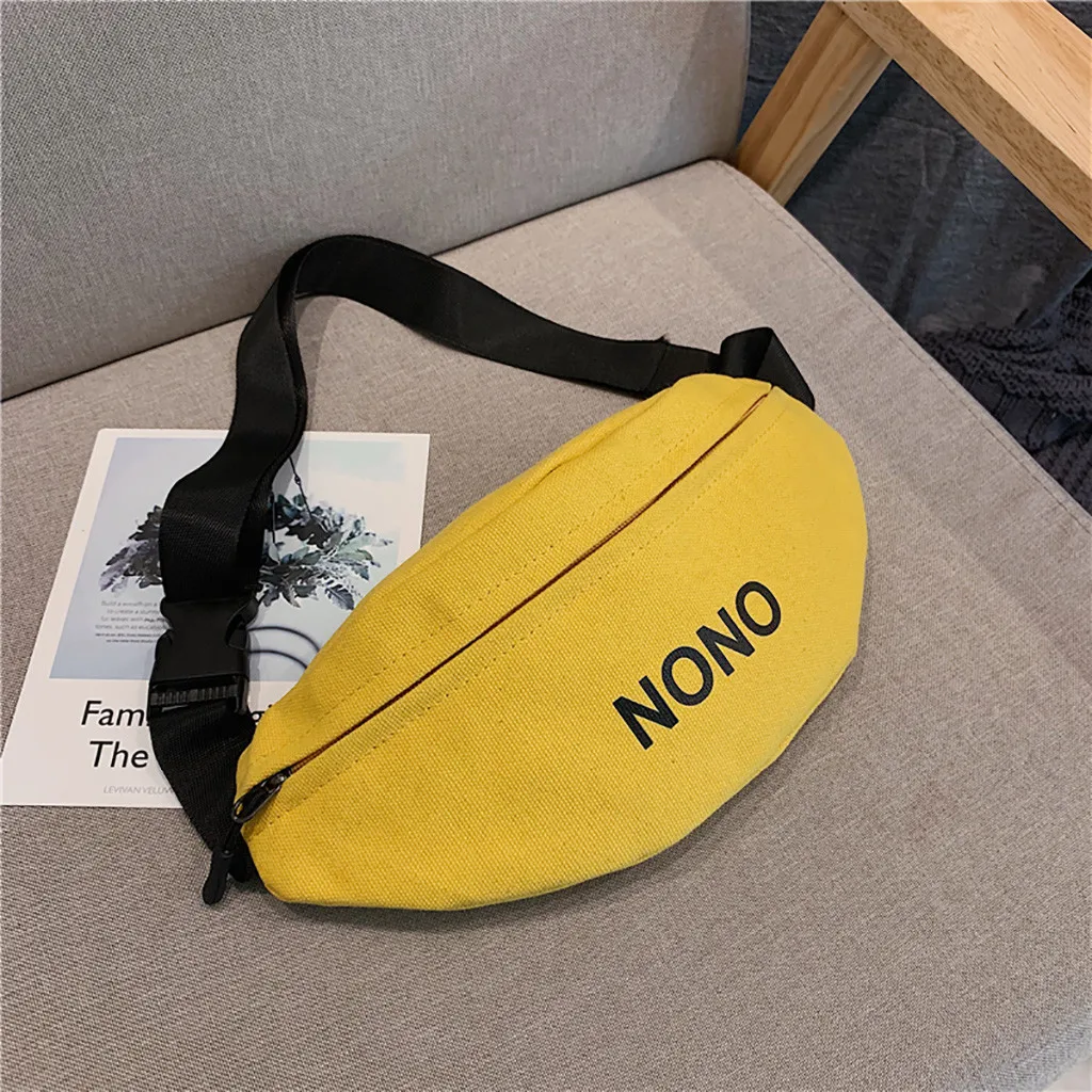 Unisex Colorful Waist bag Women Canvas Joker Crossbody Fashion Chest Pocket Pocket Shoulder Bag Sport Runner bags for Men#YJP