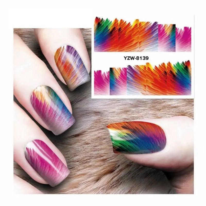 1 шт. водяные наклейки для ногтей Art Стикеры s Harajuku Модные принты переноса воды Nail