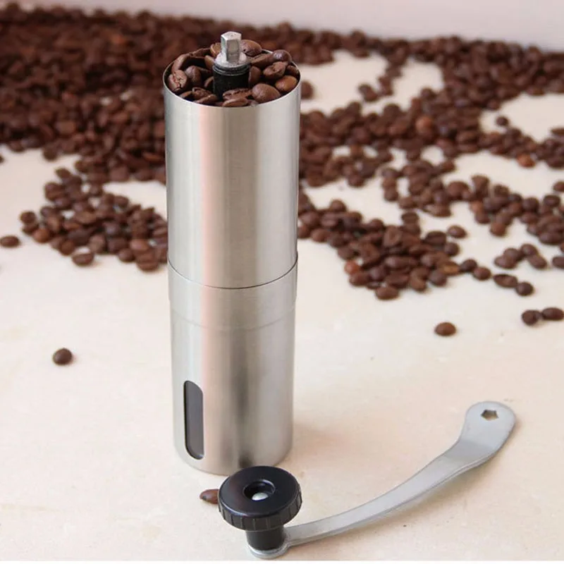 Stainless Steel Portable Coffee Grinder Ceramic Burr Hand Crank Manual Grinding for Lovers Mini Mill Home | Бытовая техника