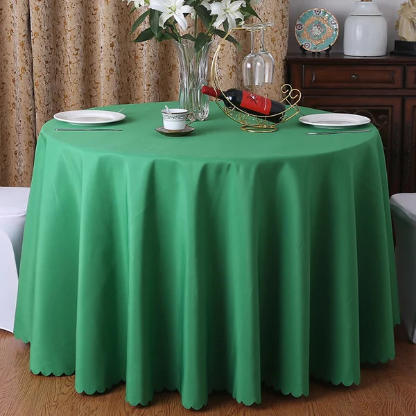 Grass Green YRYIE 1 шт. сплошной цвет фиолетовый винный красный моющаяся Свадебная скатерть для круглые басни Вечерние Банкетный обеденный стол покрытие Декор - Цвет: Grass Green