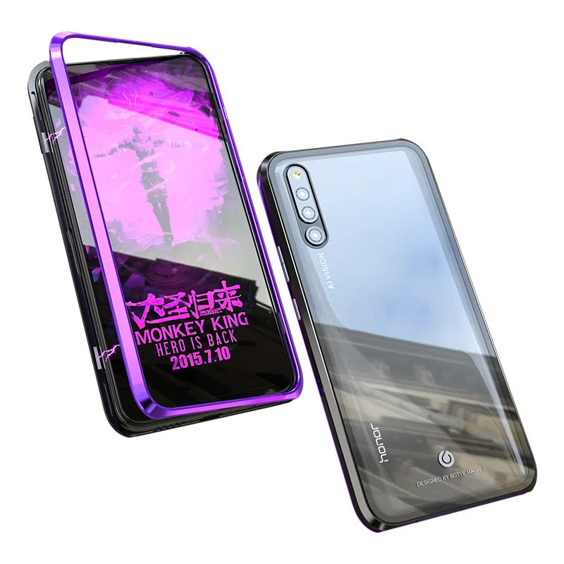 Магнитный металлический бампер стеклянный чехол для huawei mate 20Pro 20 облегченное