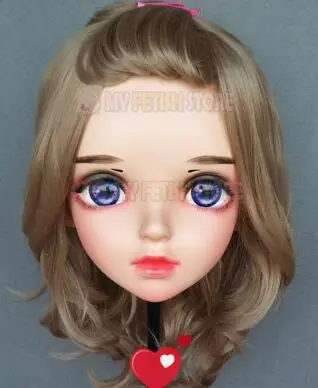 Miao10) женский сладкий девушка смолы половина головы кигуруми BJD средства ухода для век Crossdress косплэй японского аниме роль маска Лолиты с - Цвет: Special makeup
