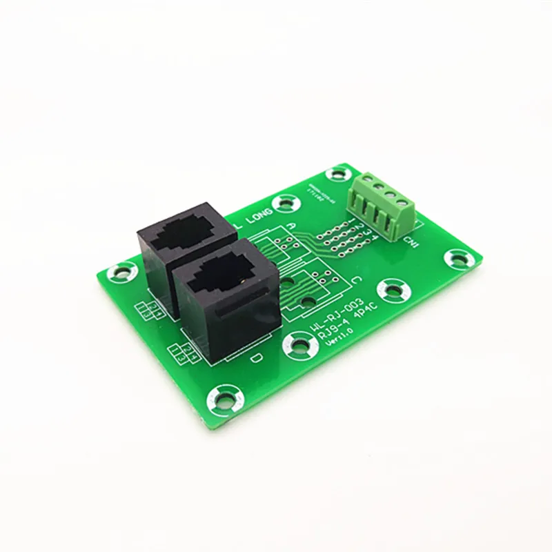 RJ9 4P4C угловой разъем 2-способ Buss Breakout совета, клеммный блок, разъем