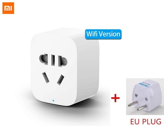 Xiaomi mijia интеллектуальная розетка Zigbee версия WiFi беспроводной пульт дистанционного управления гнездо адаптера питание таймер включения и выключения через приложение - Цвет: wifi version EU plug