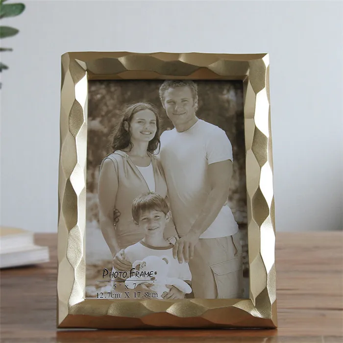 7inch Rectangle gold Золотая Серебряная креативная Геометрическая стерео фоторамка студийная учебная декоративная настольная Свадебная фоторамка 6 дюймов 7 дюймов 8 дюймов - Цвет: 7inch Rectangle gold