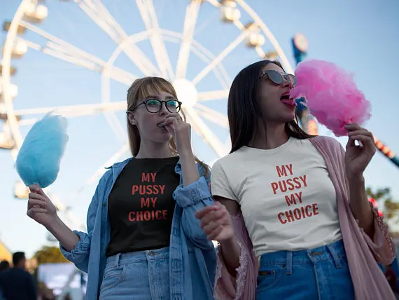 Женская футболка с надписью My Pussy Choice женская Voice и феминистским слоганом