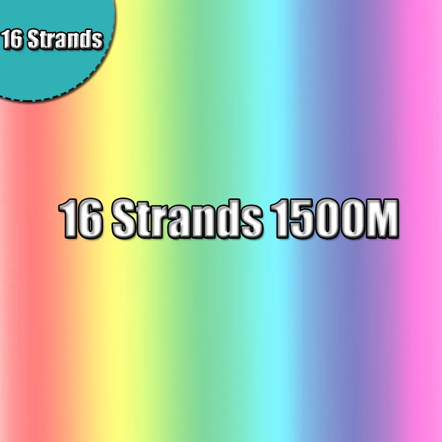 16strands1500m Multi 300 м/500 м/1000 м/1500 м плетеная леска 16 нитей PE плетеная многоцветная супер мощная японская многонитевая леска для ловли дерьма - Цвет: 16strands1500m Multi