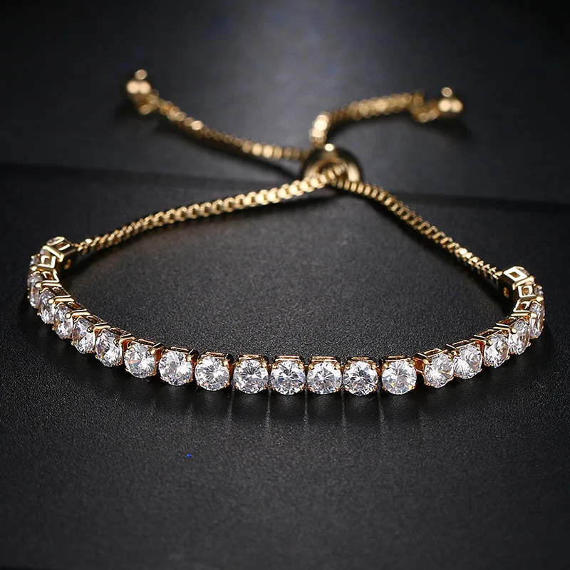 SLBRIDAL Sparkling Charm Fashion Cubic Zirconia Bracelet Girls CZ Daily Gift Wedding Bridal Bridesmaids Women Jewelry | Украшения и