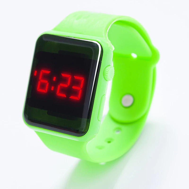 Модные женские часы спортивные цветов дополнительно цифровой дисплей LED