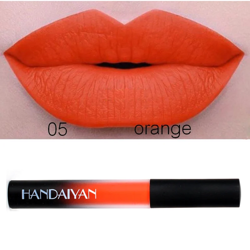 

13 Colors Optional Liquid Matte Lipstick Velvet Lip Gloss Waterproof Orange Gothic Vampire Lip Gloss Cream Cosmetics