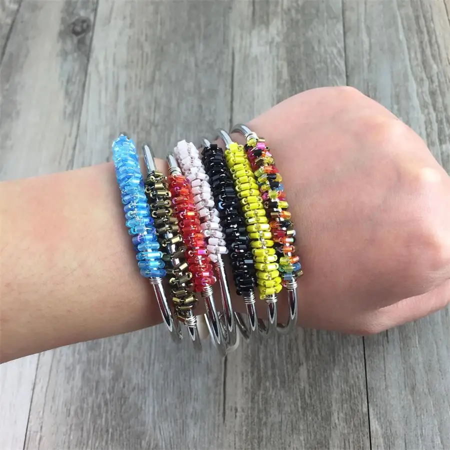 Популярные аксессуары для запястья металлические браслеты винтажные стеклянные