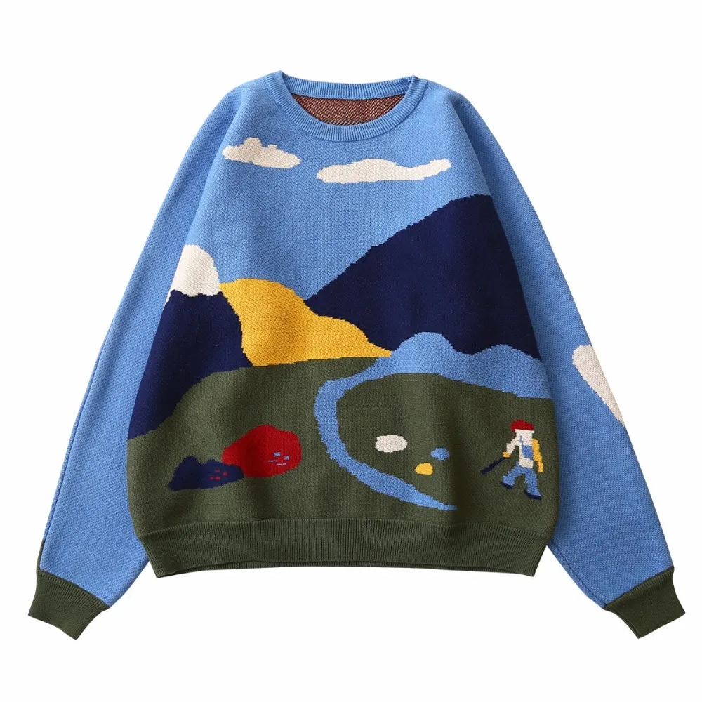 Winter New Design Women Original Pullover Sweater Loose Thick Warm Knitted Tops Long Sleeve Female Jumper O Neck High Quality Женская