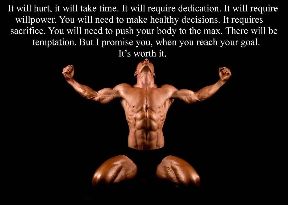 Вдохновляющая/мотивирующая картина для спортзала бодибилдинга Шелковый постер