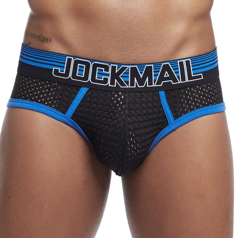 JOCKMAIL Сетчатое мужское бикини гей нижнее белье сексуальные мужские Трусики cuecas