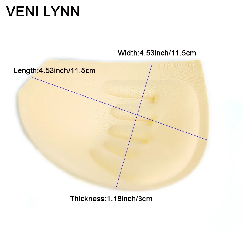 EC16 Beige VENI LYNN уплотненная пена для увеличения груди самоклеющиеся хлопковые подушечки для бюстгальтера Съемная губка пуш-ап клей подкладка для бикини купальник - Цвет: EC16 Beige