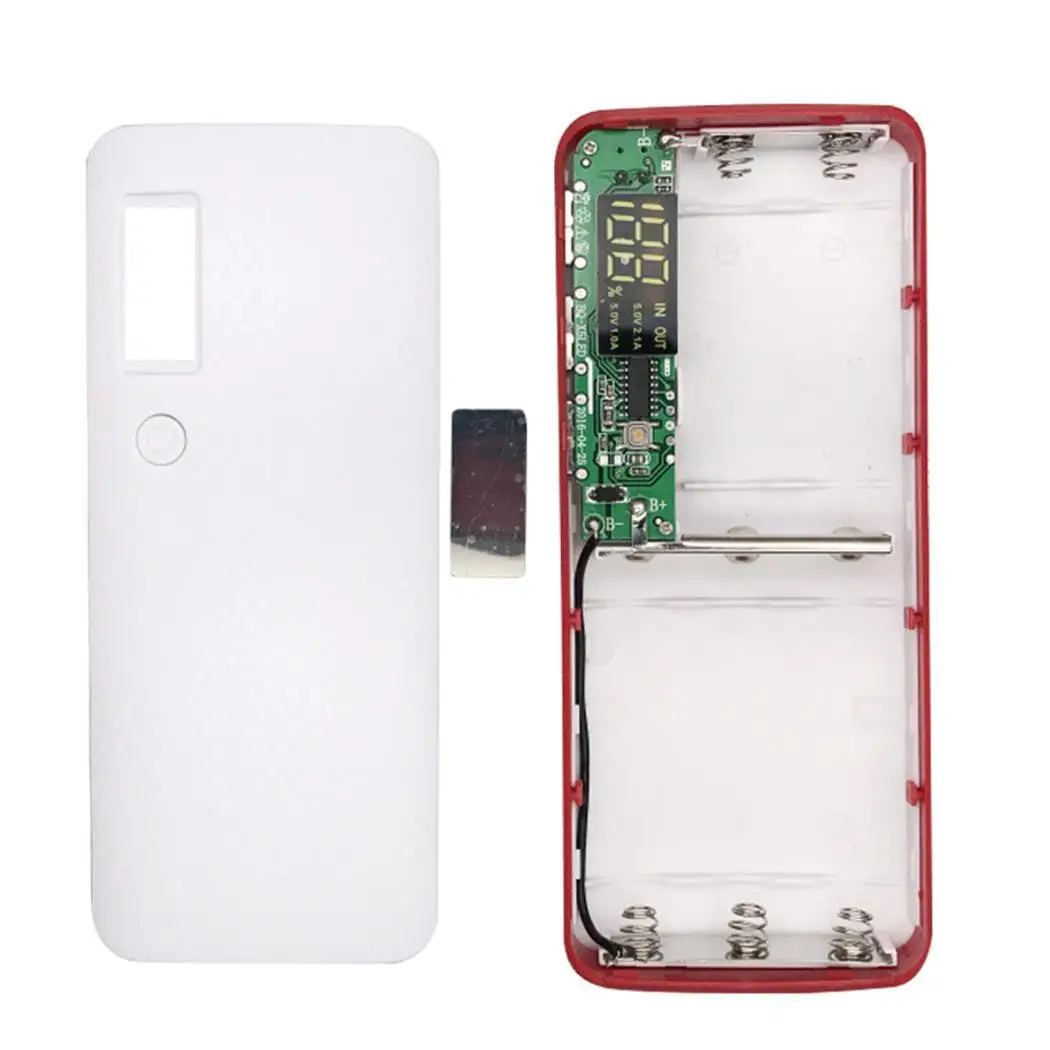 Портативный корпус Powerbank 3 usb-порта для зарядки Держатель батареи ЖК-Дисплей