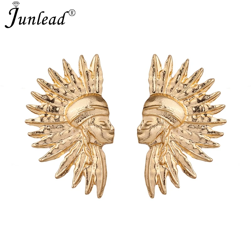 Женские винтажные серьги Junlead металлические золотого и серебряного цвета в
