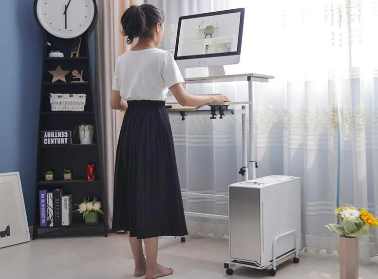 Многофункциональный стоячий стол для ноутбука компьютерный передвижной офисный