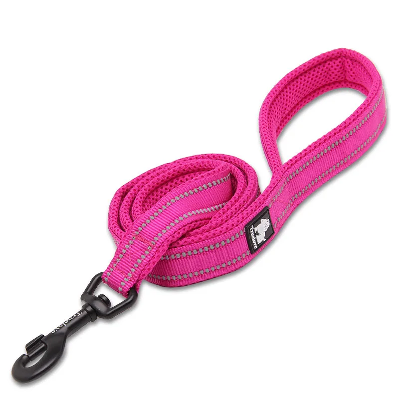 fuchsia MySudui Truelove, 200 см, нейлоновый поводок для собак, двойной, трехкратный, для бега, светоотражающий, безопасный, для прогулок, дрессировки, поводок для собак - Цвет: fuchsia