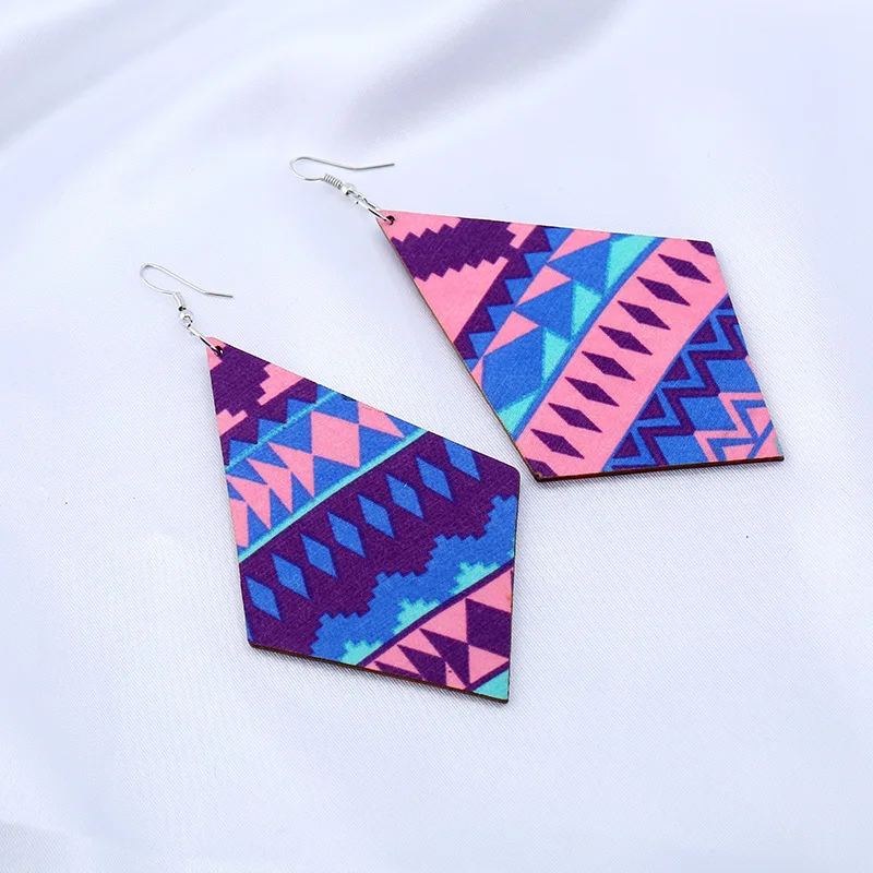 Женские Висячие сережки с леопардовым принтом Find Me винтажные геометрические