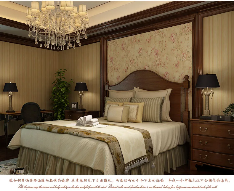 

Retro home found a large flower garden living room bedroom TV backdrop romantic wallpaper American Wallpaper