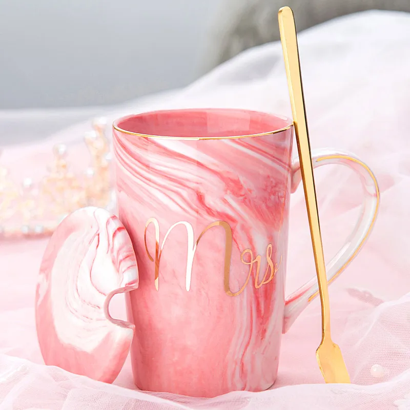 Marbling MRS дизайнерская кружка с настоящей золотой наклейкой и ободком одна крышка