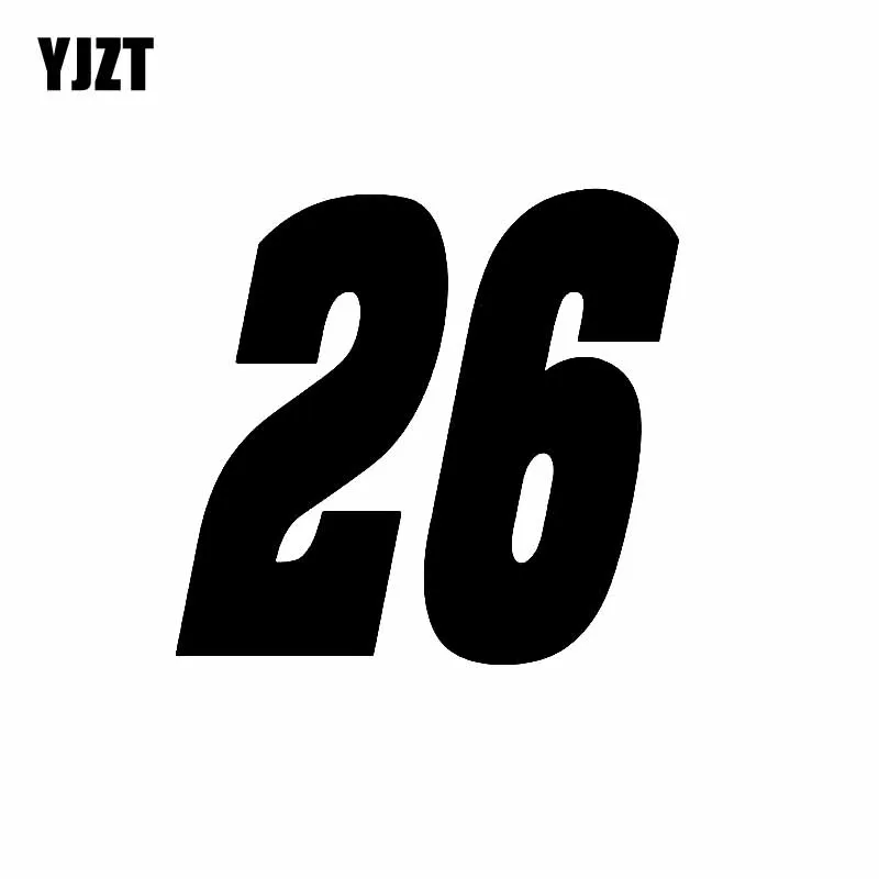Интересный виниловый автомобильный стикер YJZT 15 см * 14 1 с номером гонки 26