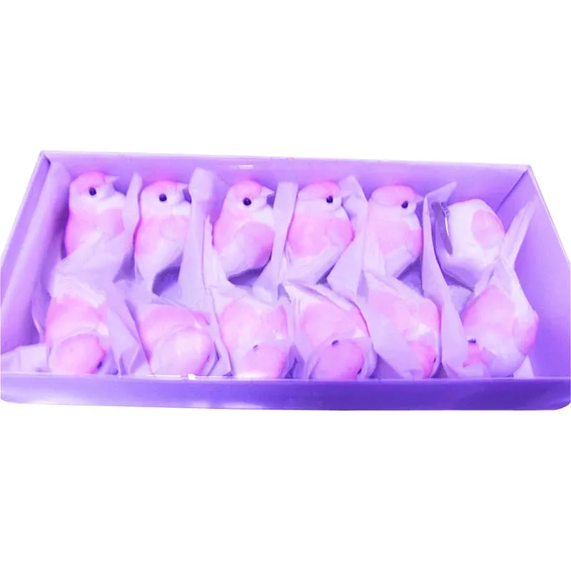 

12PCS,Lenght/10CM Artificial Foam Feather Love Birds In Pink,Wedding Decorations,DIY Bird Ornaments For Home Garden,scrapbooking