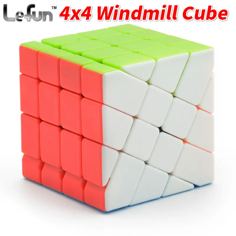 Lefun 4x4 ветряная мельница, магический куб, без наклеек, 4х4, магический куб 4*4*4, Cubo Magico, Обучающие Развивающие игрушки для детей