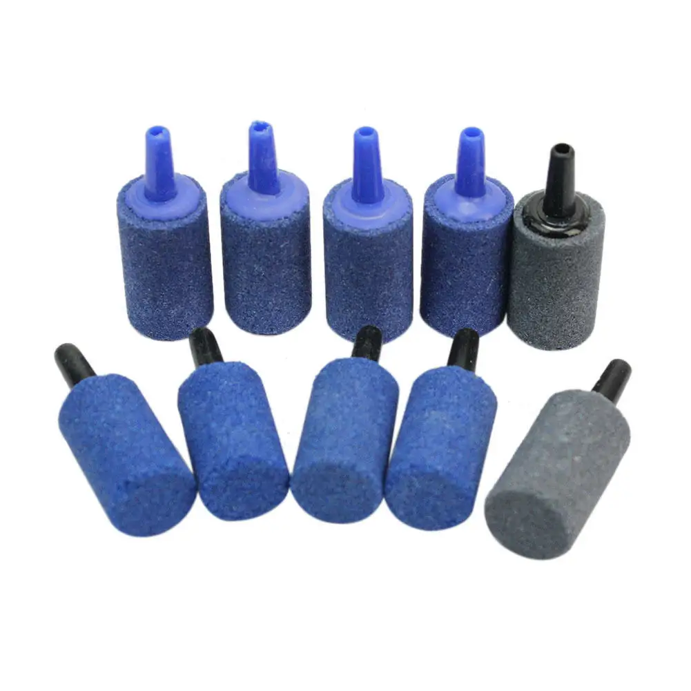 

10Pcs Aquarium Air Stone Cylinder Airstone Aquarium Fish Tank Air Stone Keep Fish Healthy Color Sent Randomly