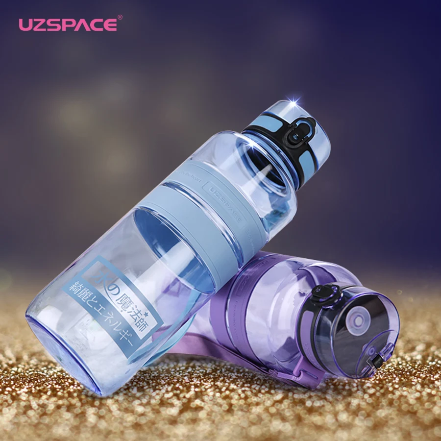 1000 мл бутылки UZSPACE отрицательные ионные для воды Уход Портативный Спорт на