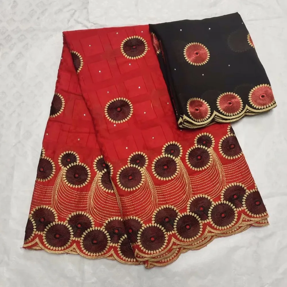 Высокое качество 5 ярдов Bazin Riche Getzner 2018 Новый дизайн Африканский Базен ткань + 2