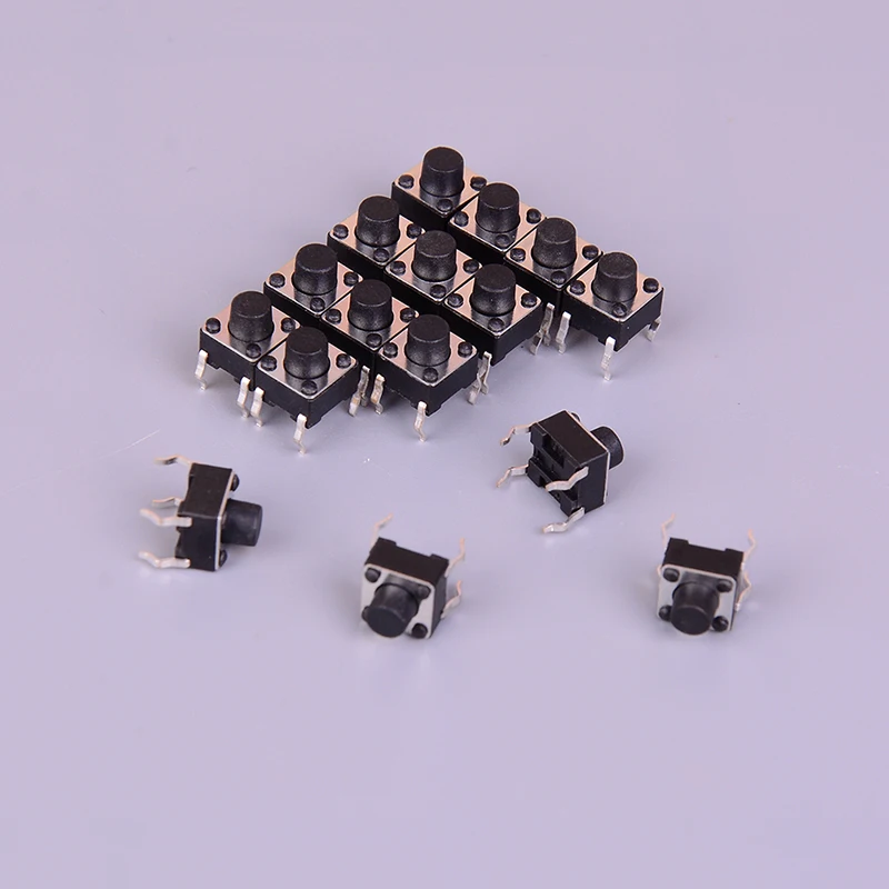 Новинка 50 шт./лот 6*6*6 мм круглая кнопка 4 контакта SMD SMT мгновенный тактильный