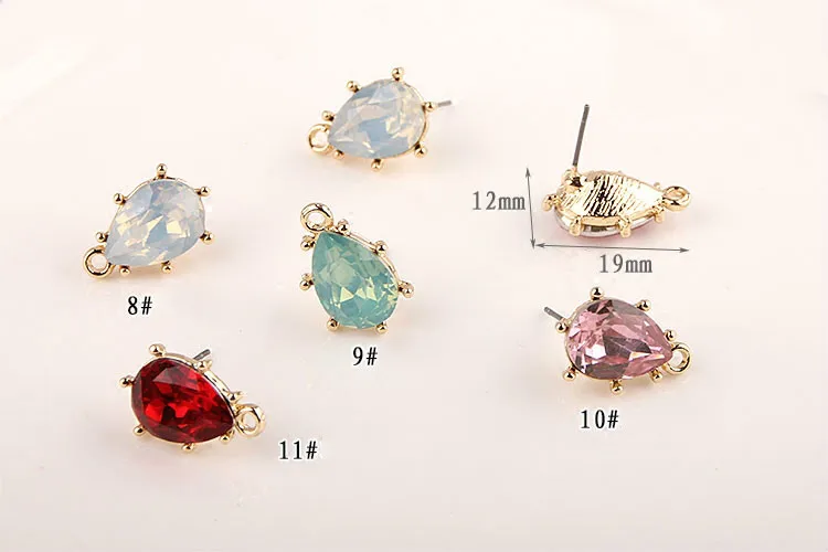 DIY алмазные серьги корейские в форме слезы из сплава универсальные летние