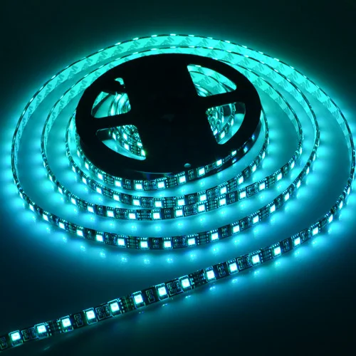

5M/Roll Black PCB Board Waterproof Led Strip Light 5050 SMD IP65 12V Flexible Light String Ribbon RGB Warm White 60Leds/M