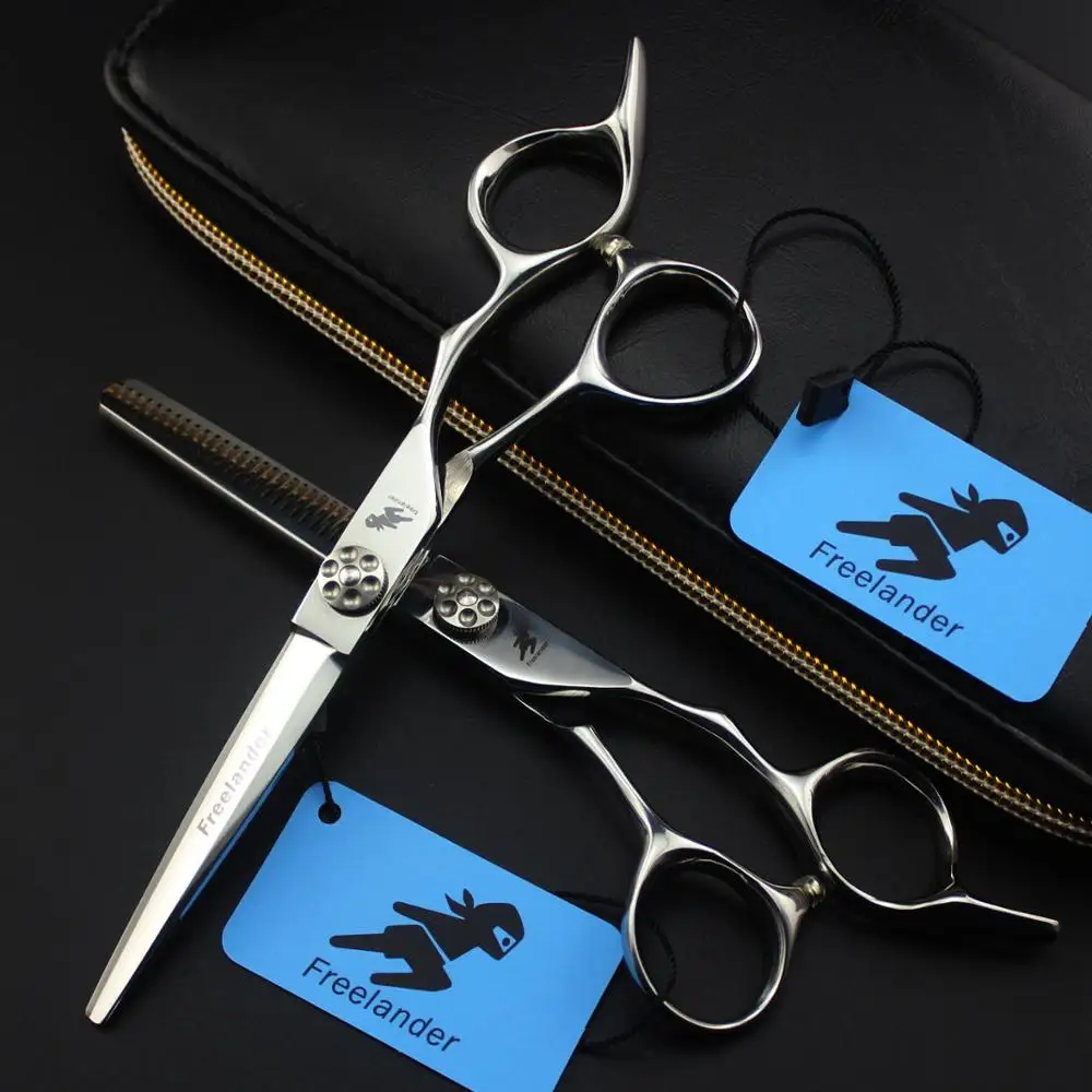 Парикмахерские ножницы 6 дюймов профессиональные с отверстиями для стрижки и