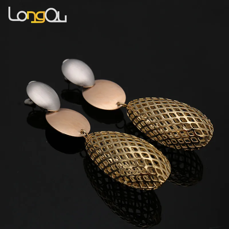 2018 Fashion Love Round Bar Roman drop earring Circle Chain Earrings Rose Gold Color Stainless Steel Women Party Gift | Украшения и