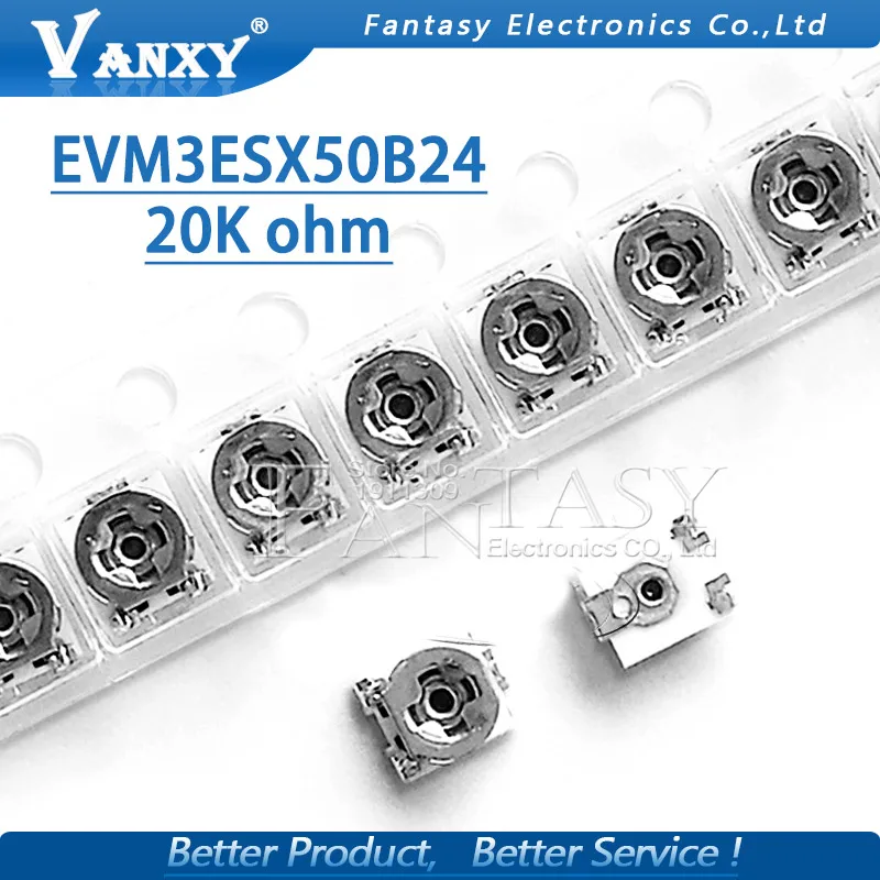 20 шт. сопротивление обрезки 20k Ом 3*3 EVM3ESX50B24 smd Регулируемое 3x3 регулируемое SMD