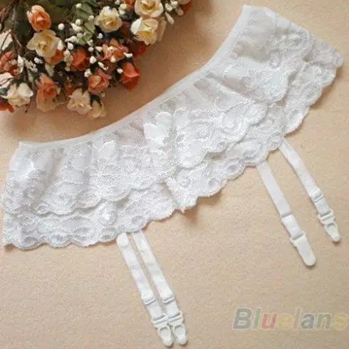 Women Baby Dolls Sexy Lady 2 Layer Floral Lace Garter Belt Lingerie Skirt Stocking Suspender Exotic Apparel BX42 | Тематическая