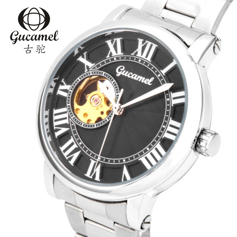 Часы GUCAMEL мужские модные автоматические механические с римскими цифрами