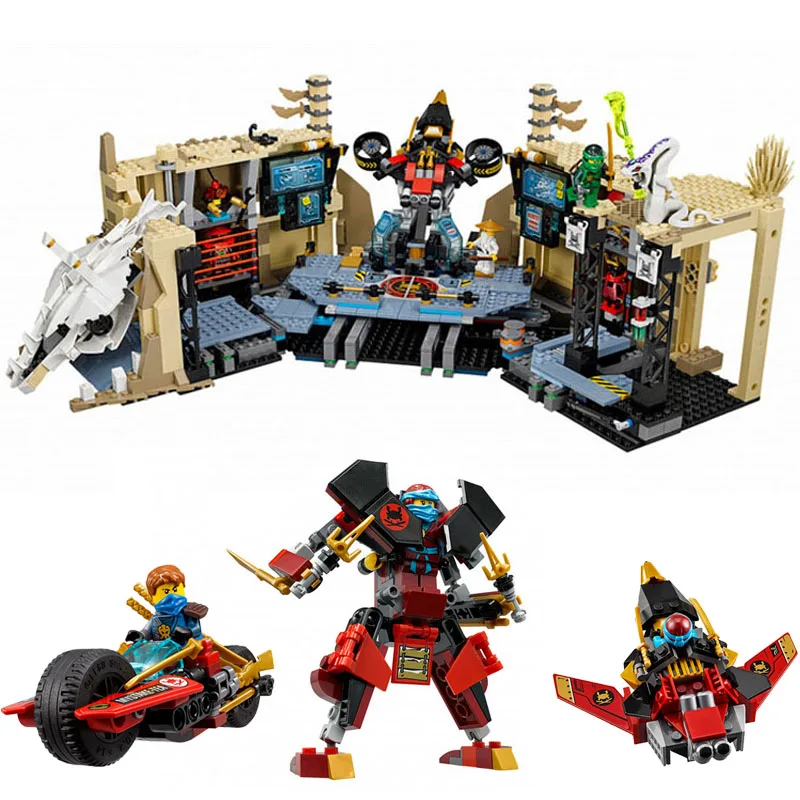 LELE Ninjagoed самурайский X Caos Cave Wonder наборы Модели Строительные блоки игрушки