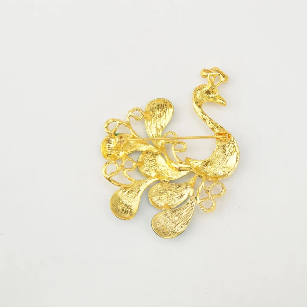 MZC модные ювелирные изделия Кристалл Стразы броши булавка сплав павлин брошь