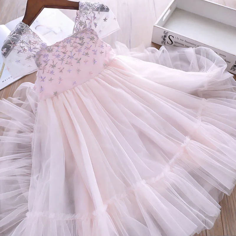 2019 Girl tulle dress / Embroidery vintage flower kids for girl | Детская одежда и обувь