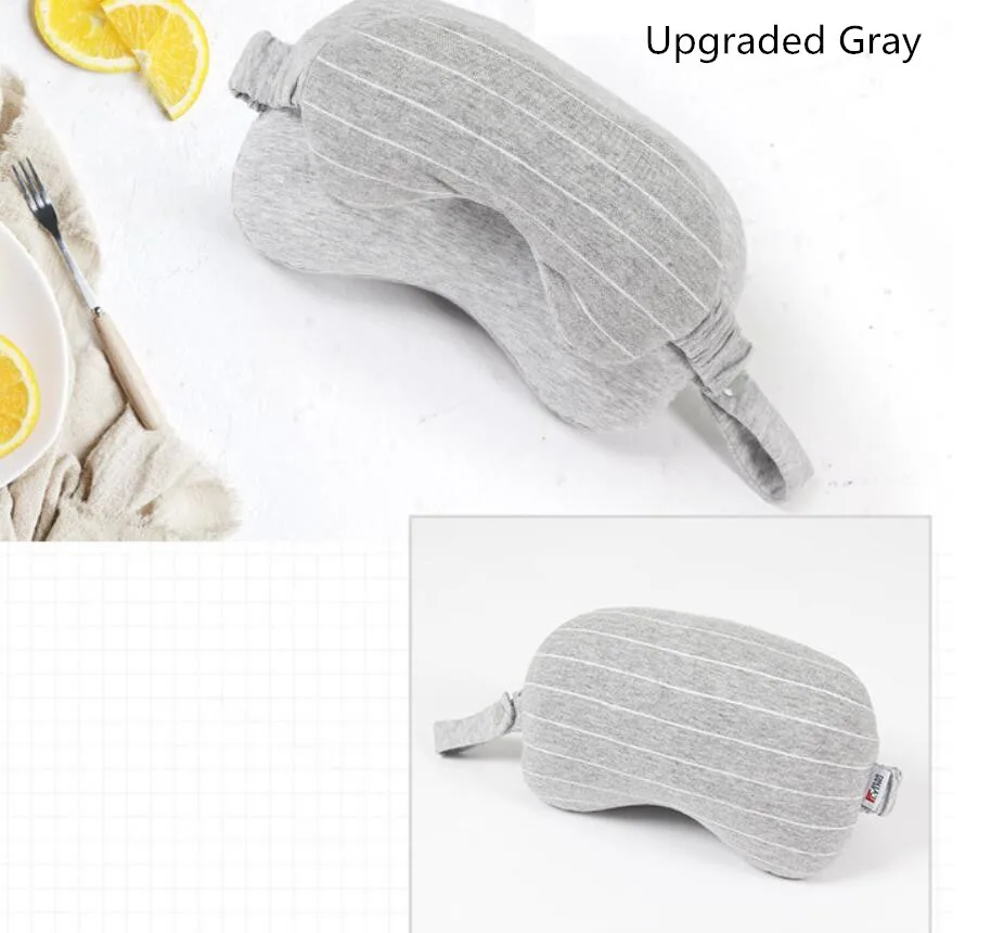 Upgraded Light Gray Многофункциональная бизнес-подушка для шеи, маска для глаз и сумка для хранения с ручкой, портативная 70 г, размер 13*14*24 см, удобная - Color: Upgraded Light Gray