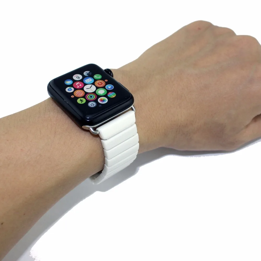 Керамический ремешок для часов Apple Watch Series 5 4 3 2 1 Бабочка Пряжка керамические