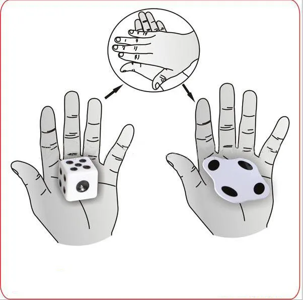 Крупным планом фокус с кубиками Beat плоские Кубики легко узнать Мини Волшебные