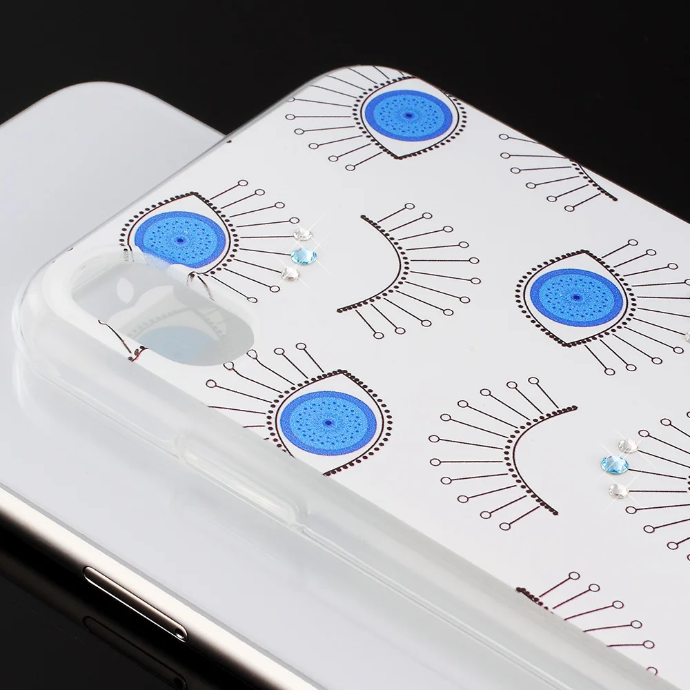 KINGXBAR для iPhone X Силиконовый чехол кристаллами Swarovski Прозрачный х крышка милые